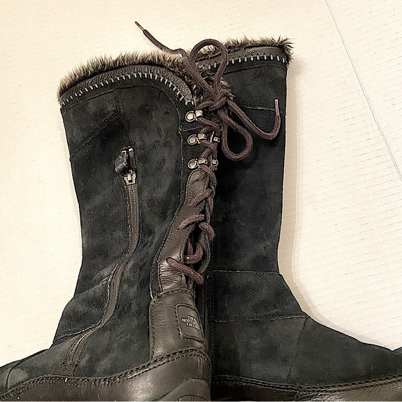 The North Face Women’s Janey Black Preowned Waterproof Winter Boots Size 7.5 - Picture 4 of 8
